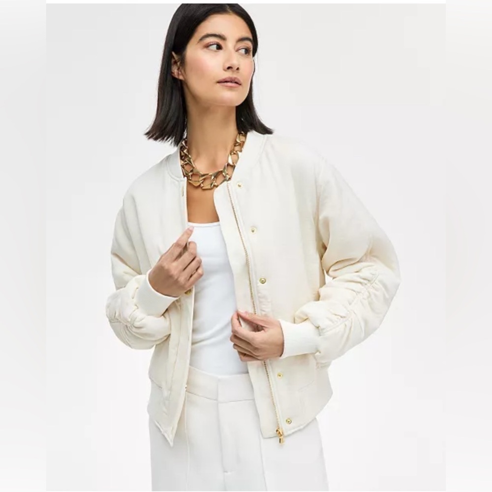 I.N.C. International Concepts
Women's Satin Ruched-Sleeve Bomber Jacket